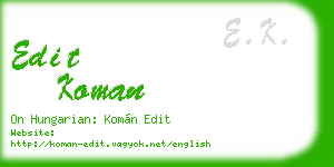 edit koman business card