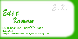 edit koman business card